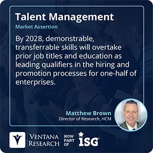 By 2028, demonstrable, transferrable skills will overtake prior job titles and education as leading qualifiers in the hiring and promotion processes for one-half of enterprises.
